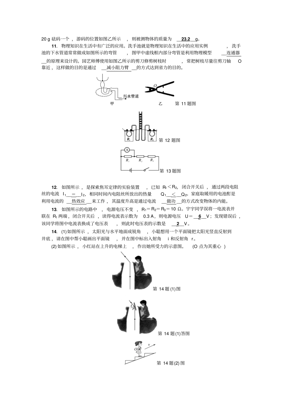 中考物理陕西总复习检测陕西中考仿真预测试卷二_第3页