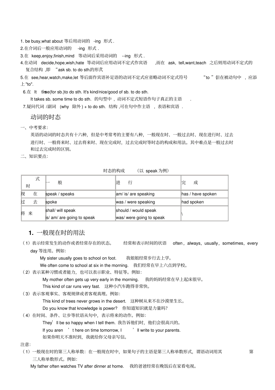 中考英语专题复习动词考点讲解_第3页