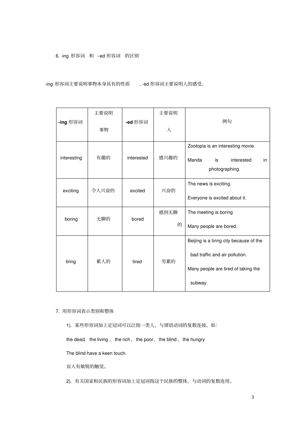 中考英语形容词、副词的概念及用法含答案_第3页