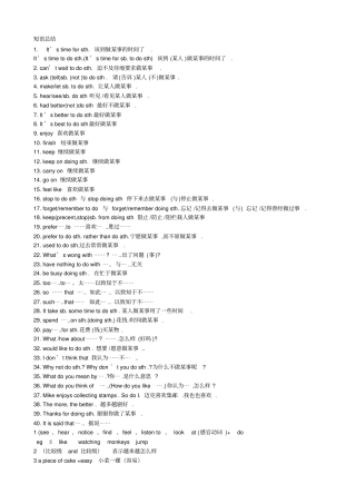 中考英语必考词组绝对精华