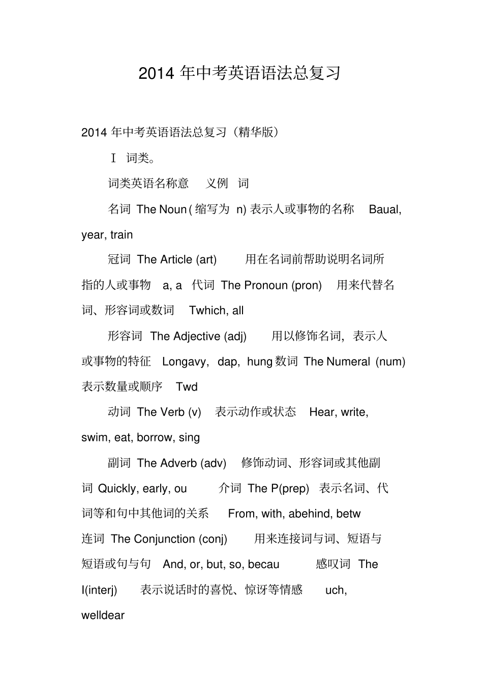 中考英语语法总复习_第1页