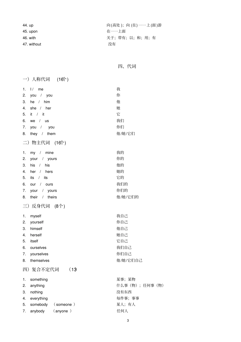 中考词汇-按词性分类A汇总_第3页