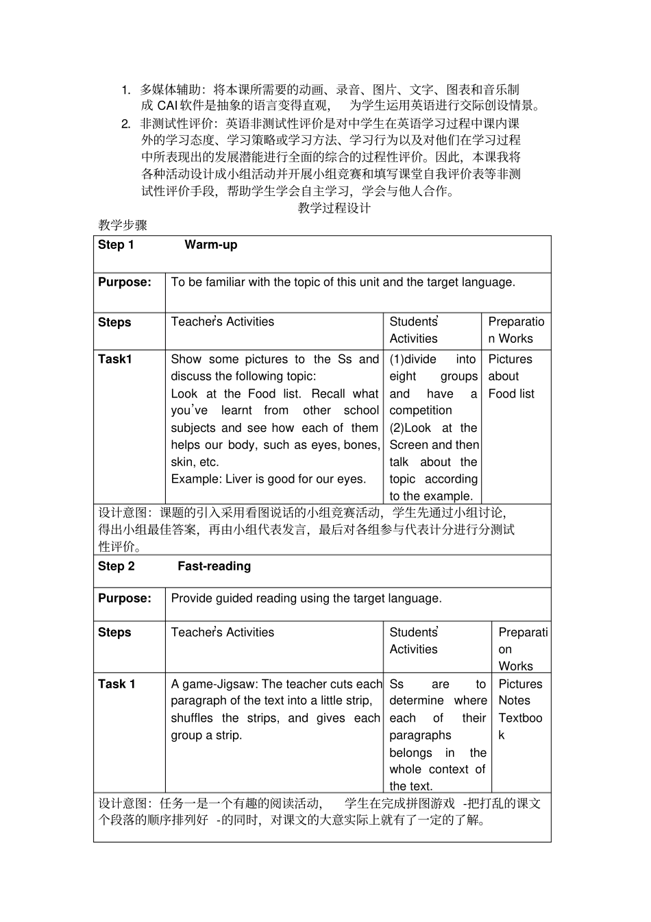 中职英语教学设计_第3页