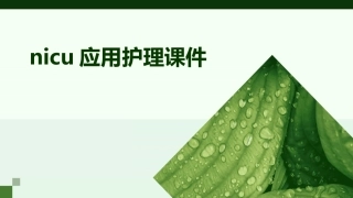 NICU应用护理课件