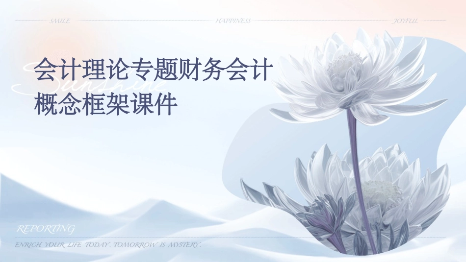 会计理论专题财务会计概念框架课件_第1页