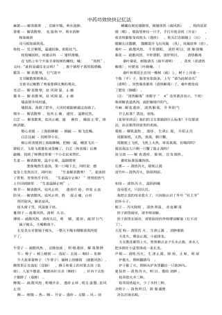 中药功效快快记忆法