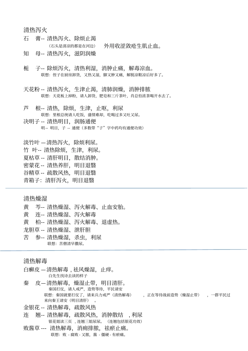 中药功效联想快速记忆程会贤整理汇总_第3页