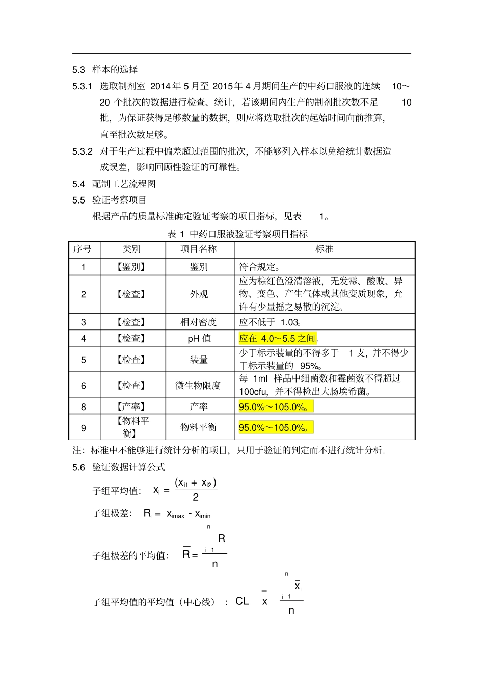 中药口服液配制工艺验证方案_第2页