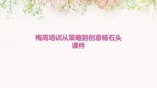 梅高培训从策略到创意杨石头课件