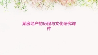 某房地产的历程与文化研究课件