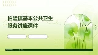 柏隆镇基本公共卫生服务讲座课件