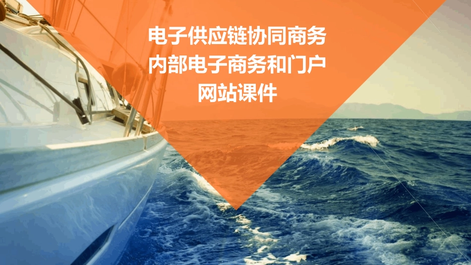 电子供应链协同商务内部电子商务和门户网站课件_第1页