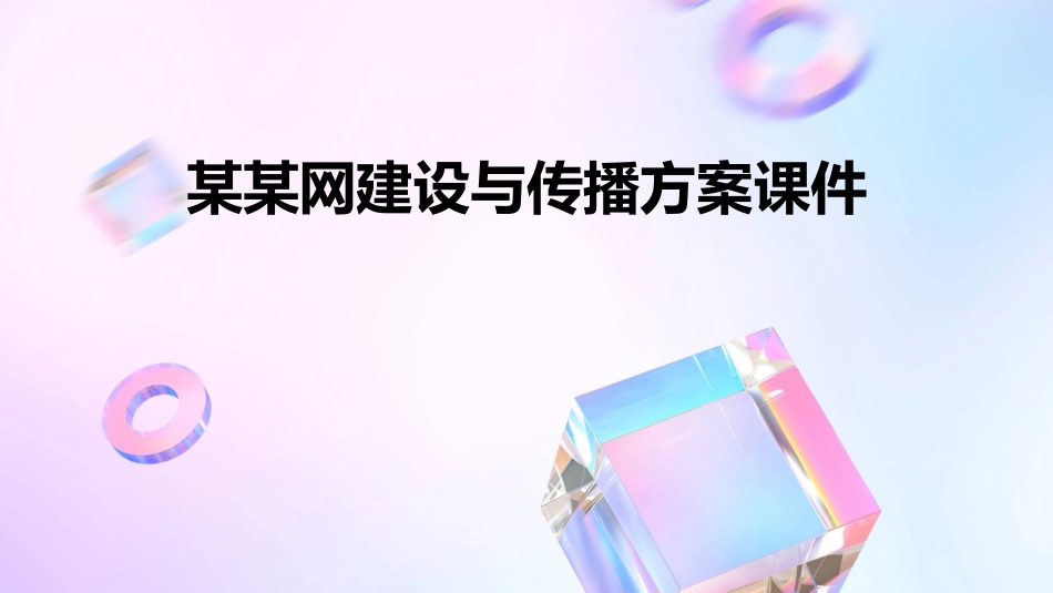 某某网建设与传播方案课件_第1页