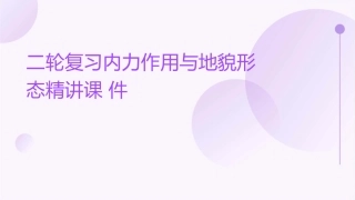 二轮复习内力作用与地貌形态精讲课件1