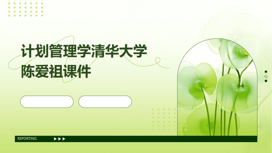 计划管理学清华大学陈爱祖课件_第1页