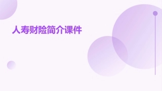 人寿财险简介课件