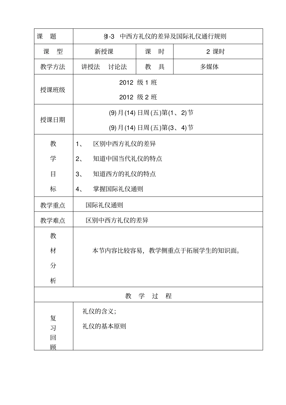 中西方礼仪差异_第1页