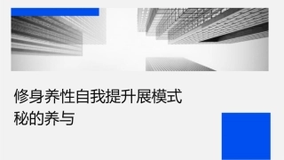 修身养性自我提升发展模式专业秘书的职业素养与专业素质课件1