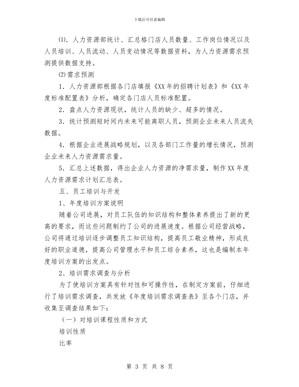 人力资源部2024年度工作思路与人力资源部2024年度工作思路范文汇编_第3页