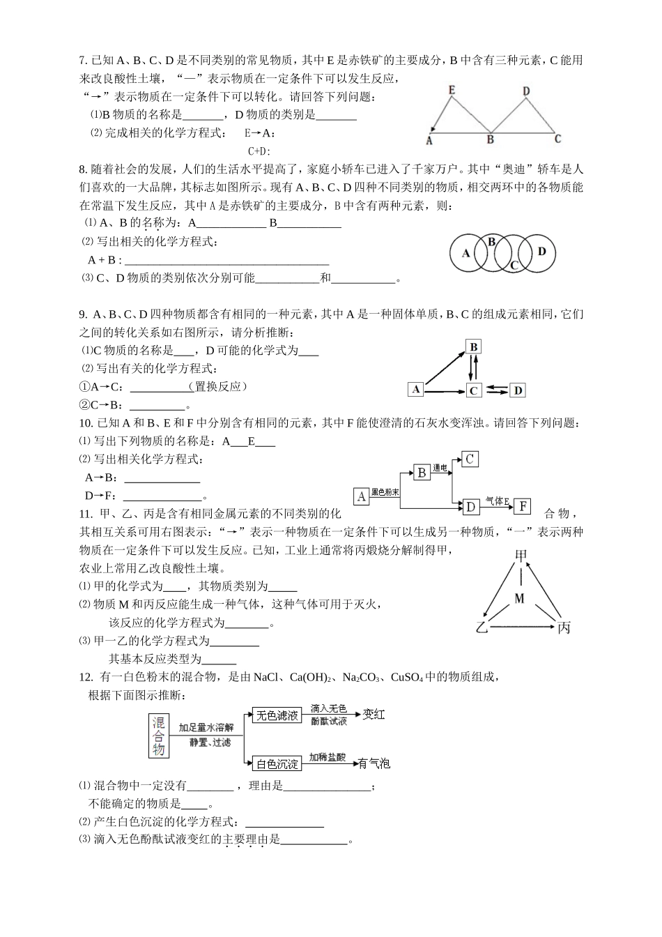 2014初三化学推断题汇编_第2页