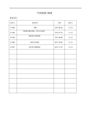 中试部部门制度