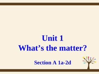 《Unit1What'sthematter第一课时》课件