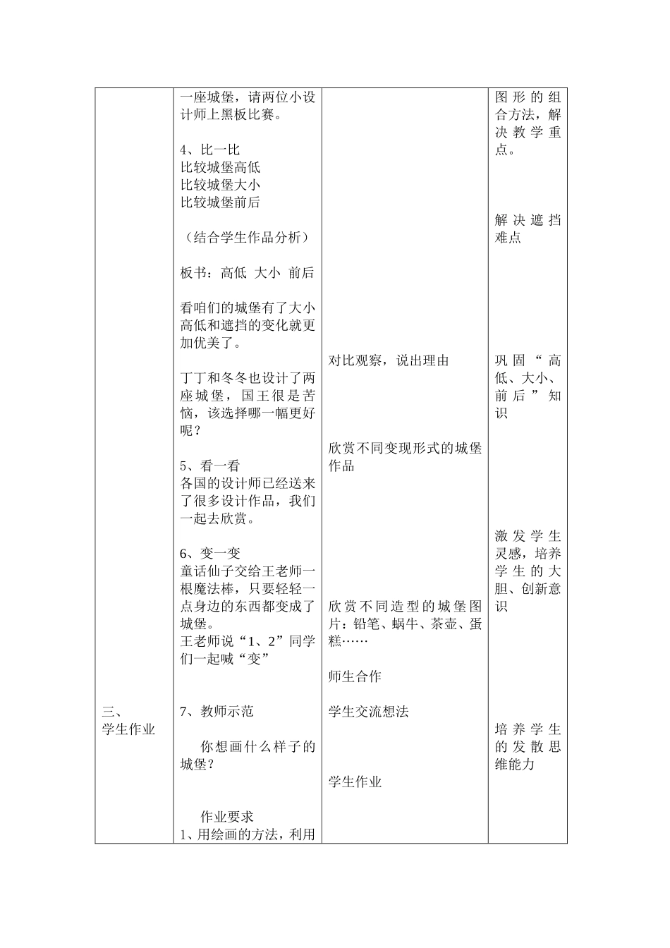 童话城堡教学设计_第3页