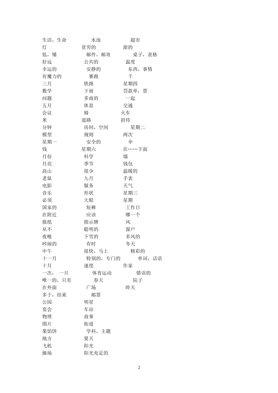 默写单词七下 (2)_第2页