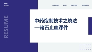 中药炮制技术之烧法—赭石止血课件