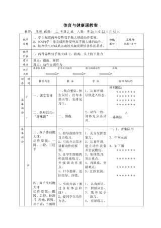 双手抛大球教案教案