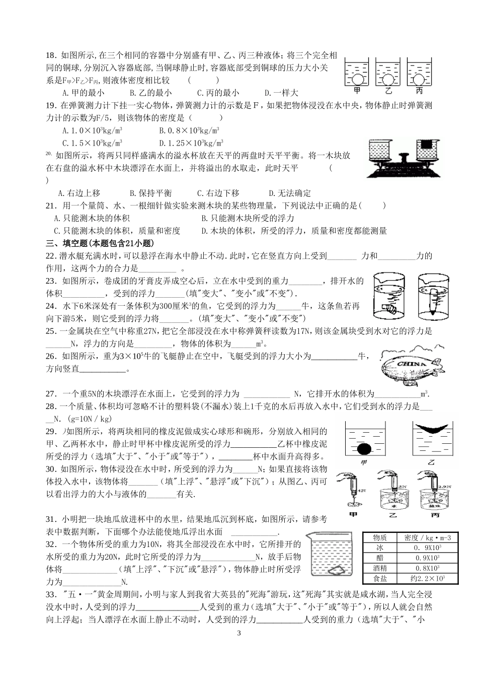 浮力提高习题精选_第3页