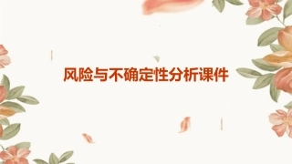 风险与不确定性分析课件