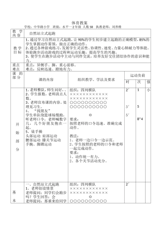 站立式起跑教案