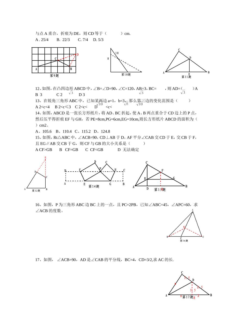 培优专题2直角三角形_第2页