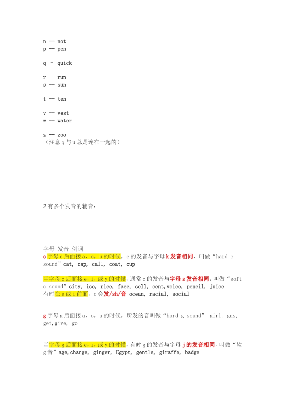 英语自然拼读法基本规则和小窍门_第2页