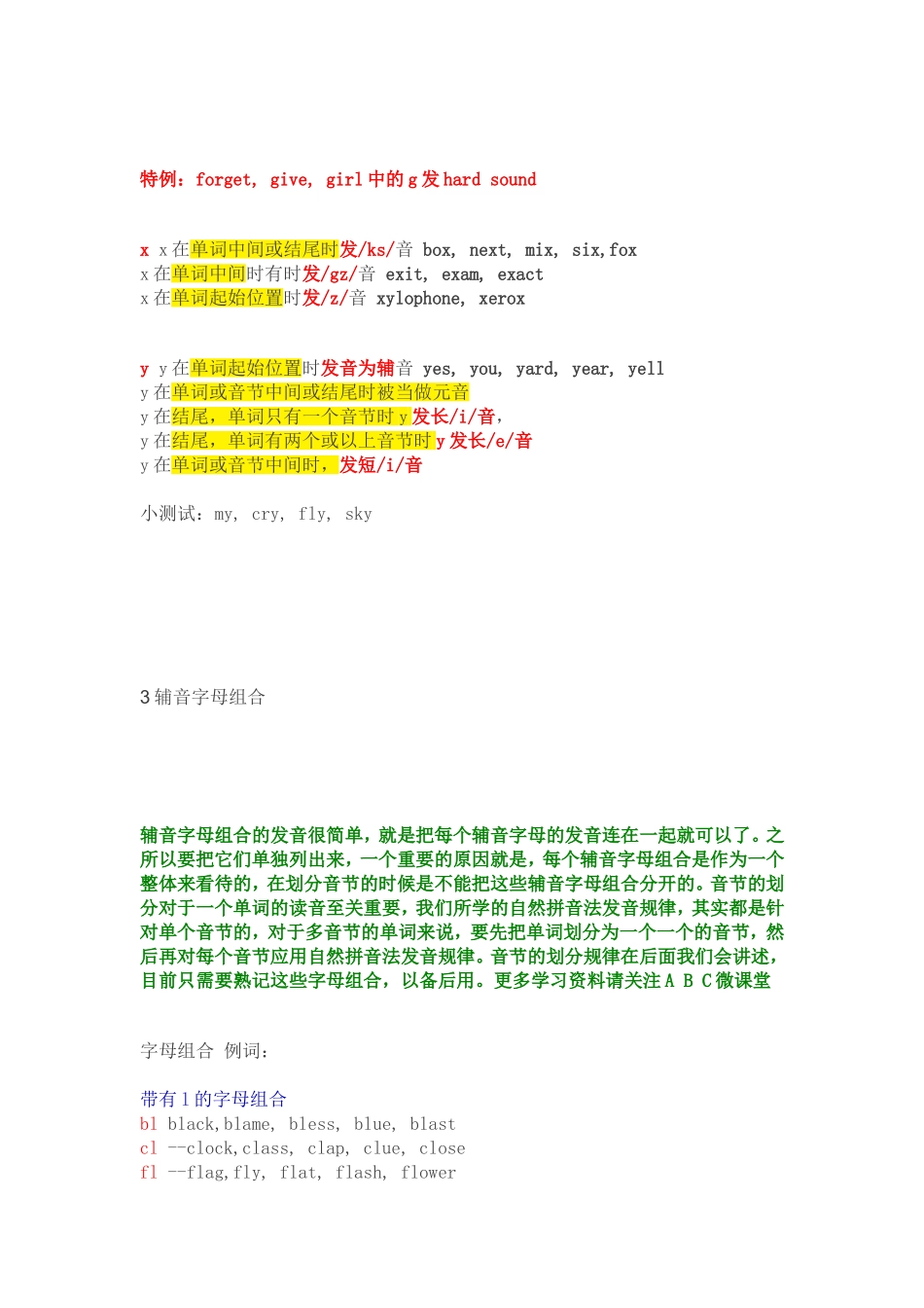 英语自然拼读法基本规则和小窍门_第3页