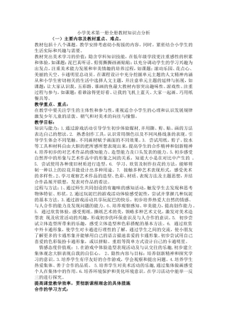 人美版小学一年级上册美术教案