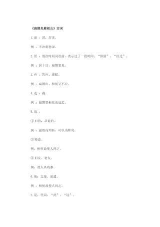 《扁鹊见蔡桓公》实词整理