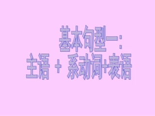 高考英语写作基础技能提升：3基本句型一主语+系动词+表语(1)