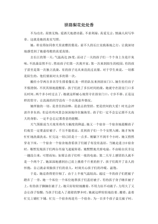 驿路梨花处处香