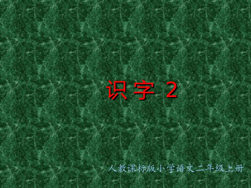 人教版小学语文二年级上册《识字2》PPT课件_第1页