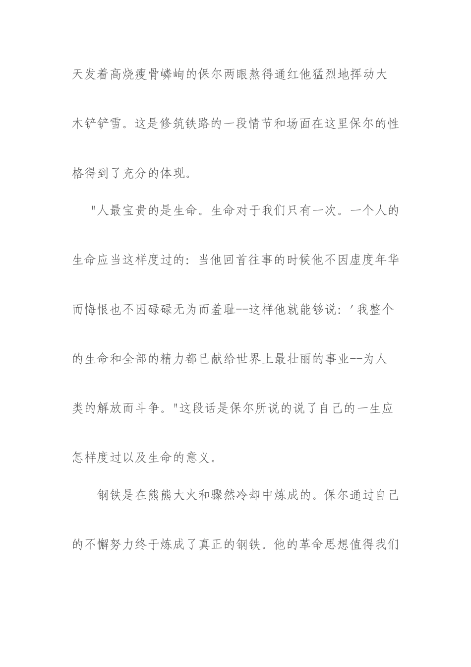 《刚铁是怎样炼成的》读书笔记_第3页