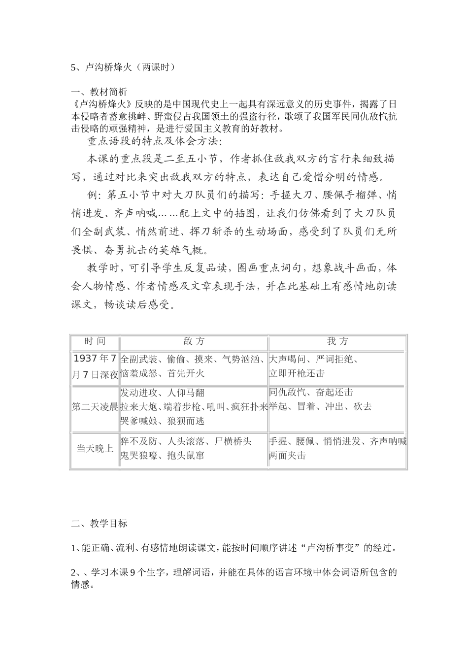 卢沟桥烽火教案 _第1页