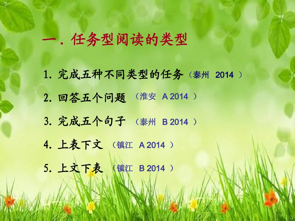 任务型阅读专题复习_第2页