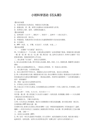 小班科学活动《石头展》