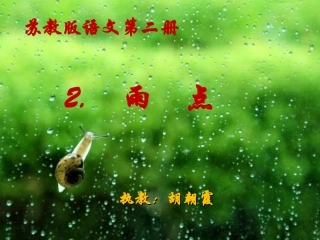 苏教版一下《雨点》