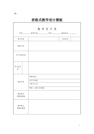 教学设计模版