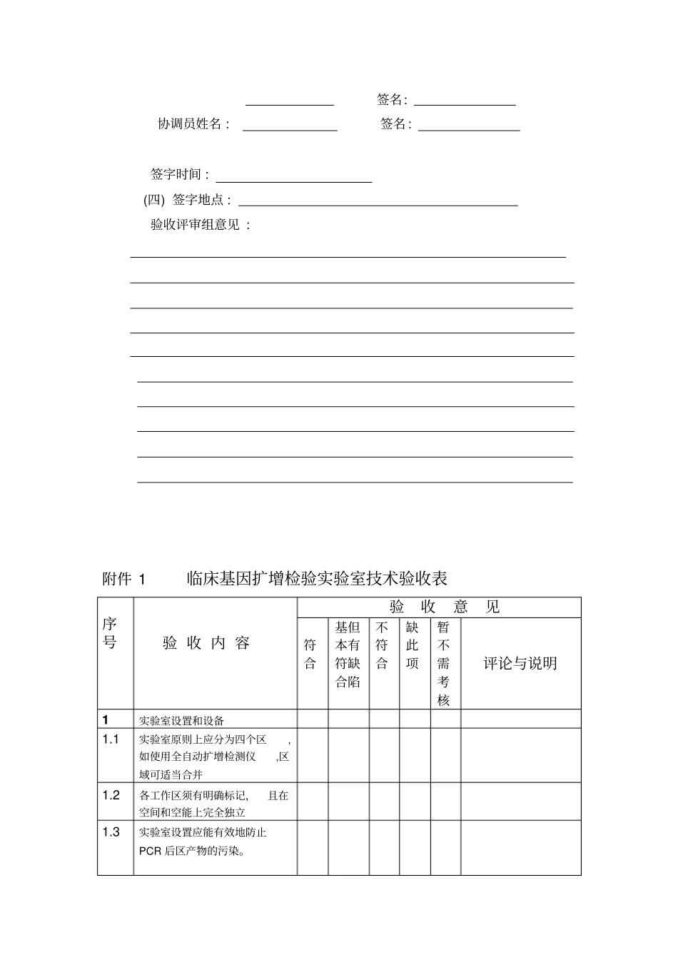 临床基因扩增检验试验室技术验收报告--仅供参考汇总_第2页