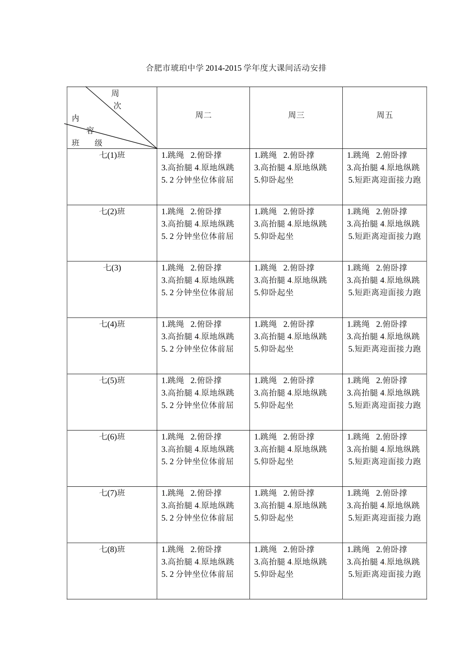 大课间体育活动_第1页
