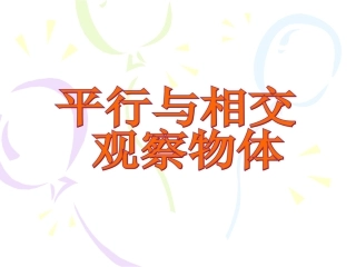 期末复习12--平行与相交、观察物体的复习